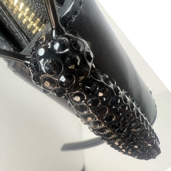 Kate Spade Monarch Butterfly Clutch Black Leather Novelty Rare Bag Purse Sequin - Picture 11 of 15